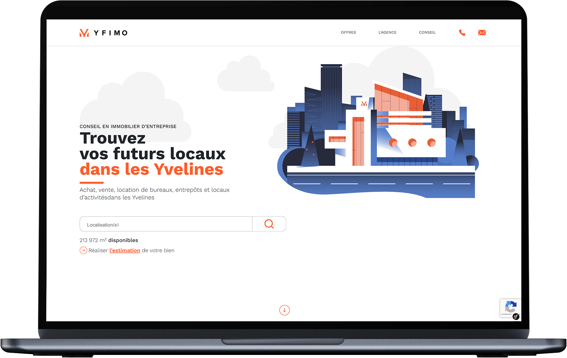 Refonte d'un site Internet dédié à l'immobilier d'entreprise dans les Yvelines