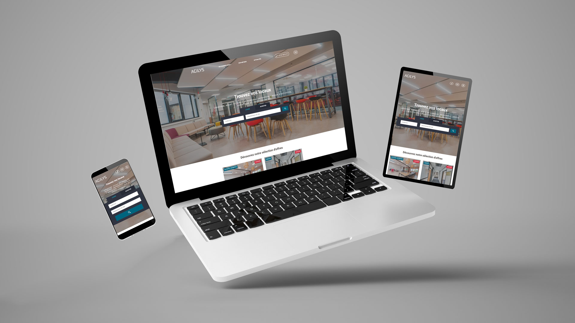 Représentation du site Internet agilys.fr
