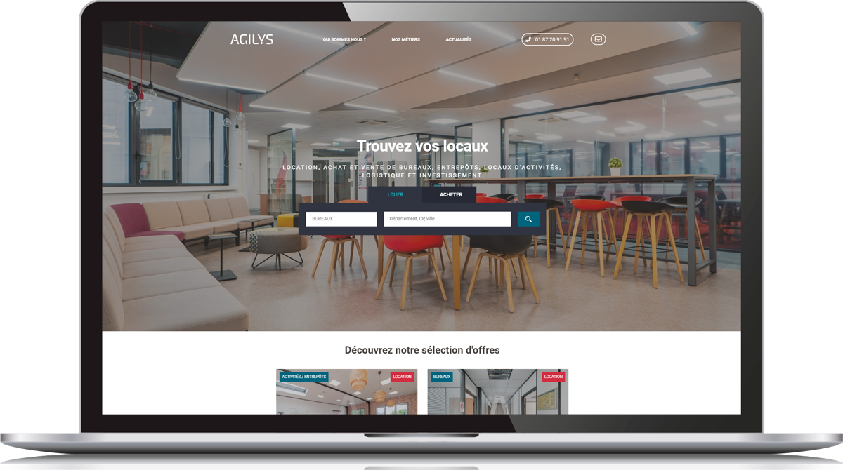 Une nouvelle agence d'immobilier d'entreprise dans le sud-est francilien crée son site Internet